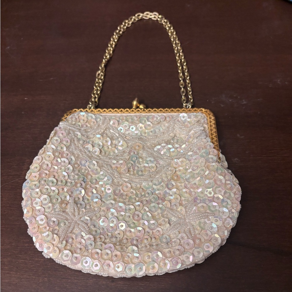 Vintage 1960’s Iridescent Sequin Evening Handbag - Made in Hong Kong